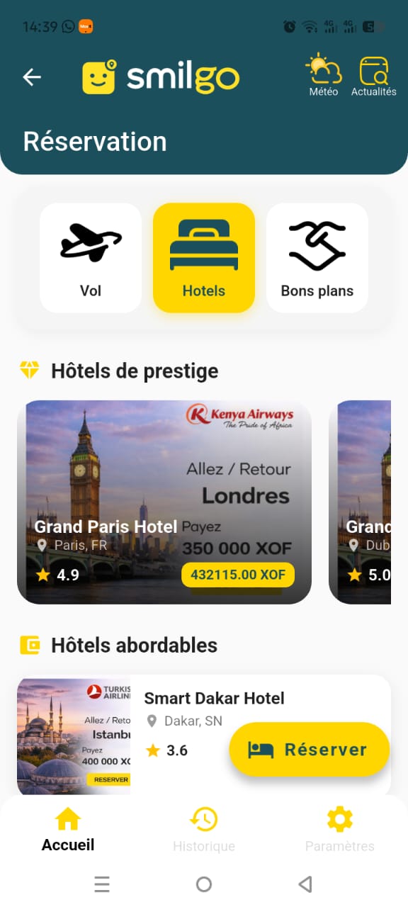 SmilGo - Reservation d'hotels